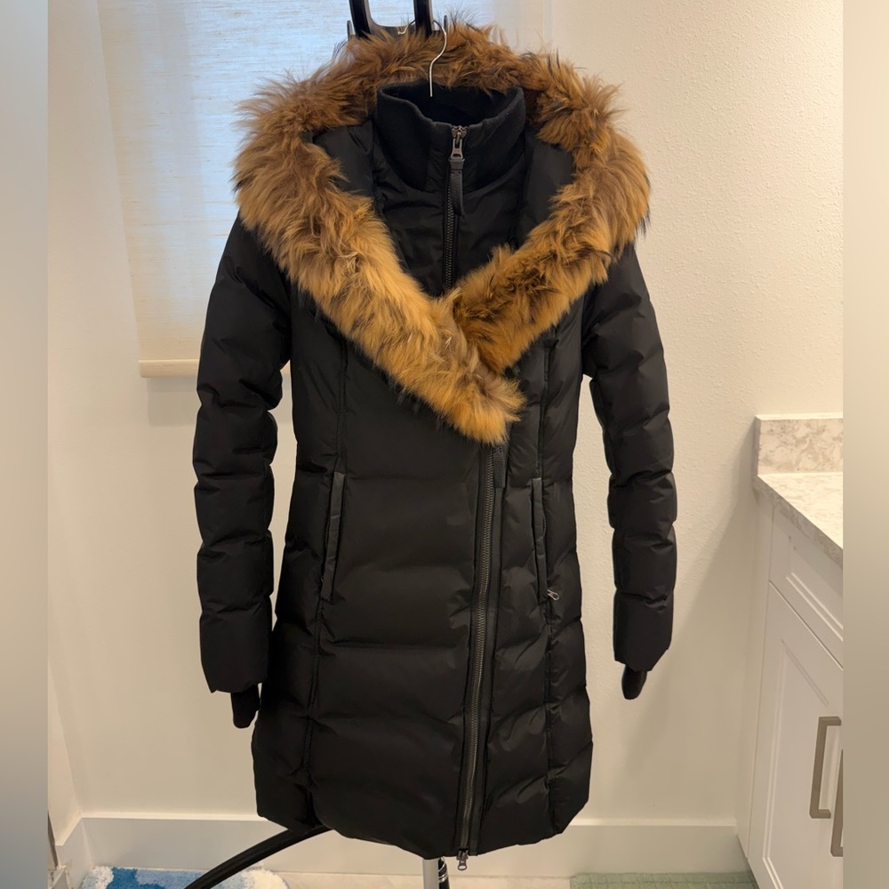 Mackage KAY Black Down Coat with Signature Macage Collar XS